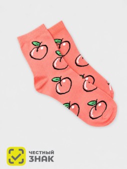 Носки женские iLikeGift "Персики", р. 35-40