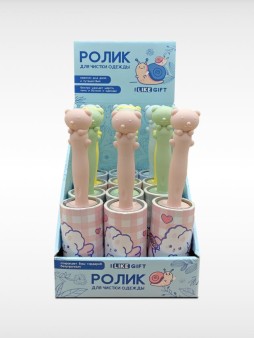 Ролик для чистки одежды "Volumetric bear", 10 см*60 листов, шоу-бокс iLikeGift 12 шт.