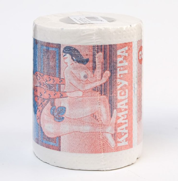 Сувенирная туалетная бумага &quot;Позы любви&quot;, двухслойная, 25 м (10х9,5 см) 