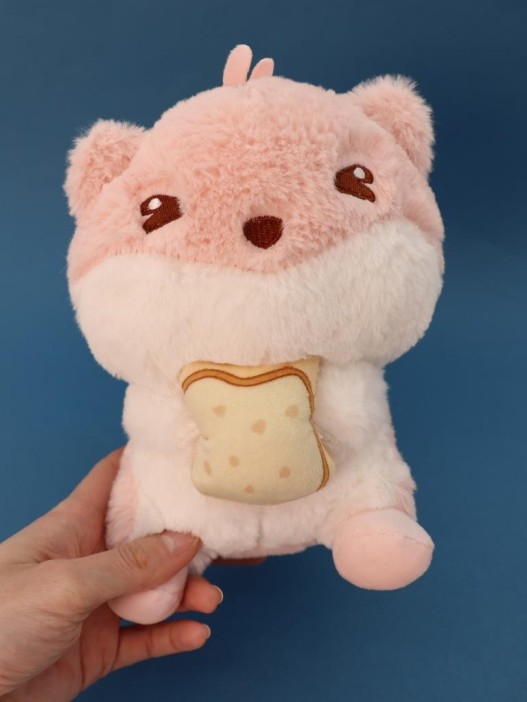 Мягкая игрушка &quot;Hamster breakfast&quot;, pink, 20 см 