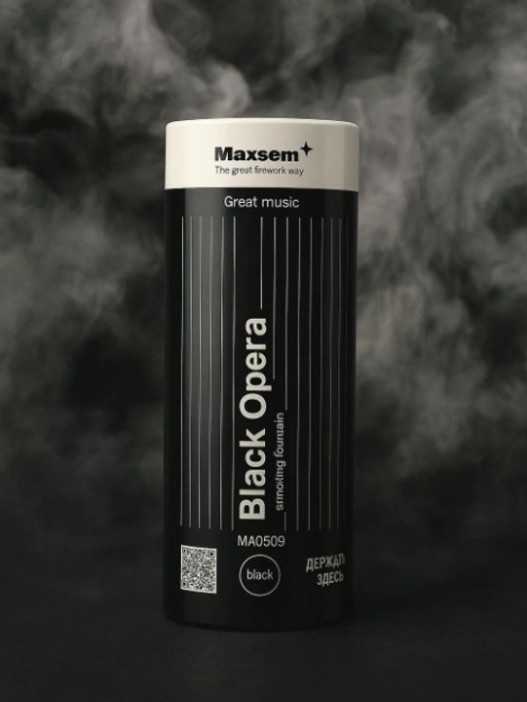 Цветной дым &quot;Black Opera&quot; черный, калибр 1.35&quot;, 40сек, 11,5см) 