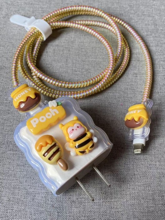 Защитный набор для зарядного устройства iLikeGift «Honey Bee», yellow (5 предметов) 