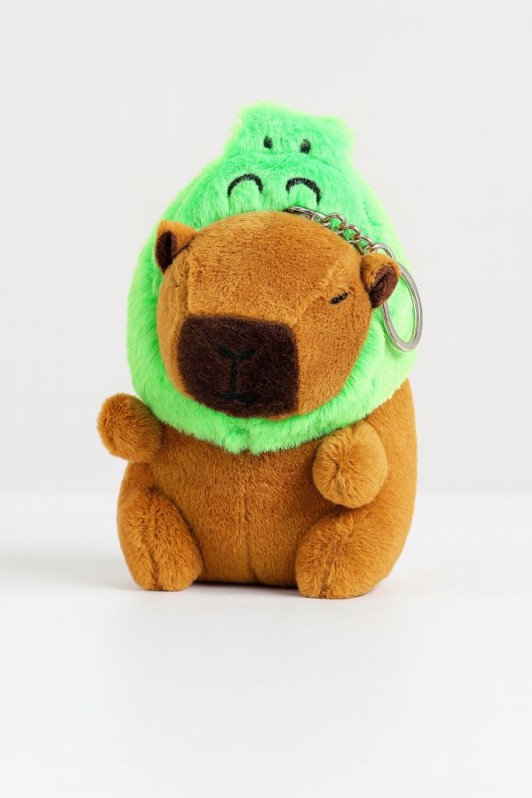 Плюшевый брелок "Capy froggy love", 14*8 см 