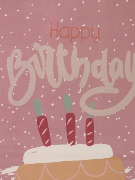 Набор подарочных пакетов+наклейки (6 шт.) &quot;Happy birthday&quot;, 24*13*8 