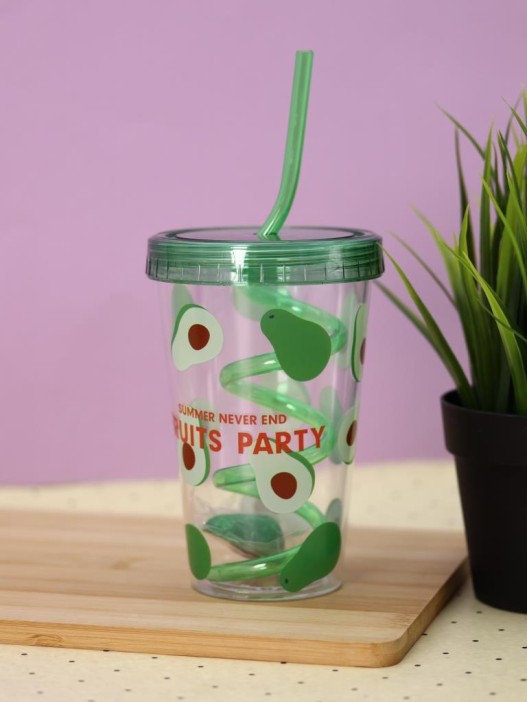 Тамблер iLikeGift &quot;Fruits party Avocado&quot;, green (380 ml) 