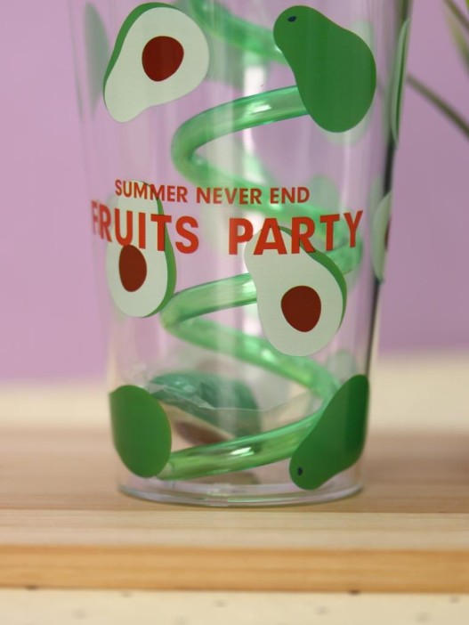 Тамблер iLikeGift &quot;Fruits party Avocado&quot;, green (380 ml) 