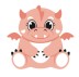 Значок ECO из дерева&quot;Dragon&quot;, red 