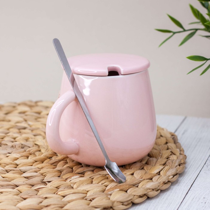 Кружка "Playing cat", pink (400 ml) 