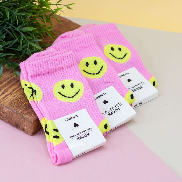 Носки женские "Funny smile", р. 35-40 