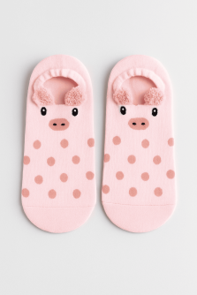 Носки iLikeGift «Pig face», pink, мужские/женские евро размер 35-41