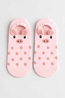 Носки iLikeGift «Pig face», pink, мужские/женские евро размер 35-41