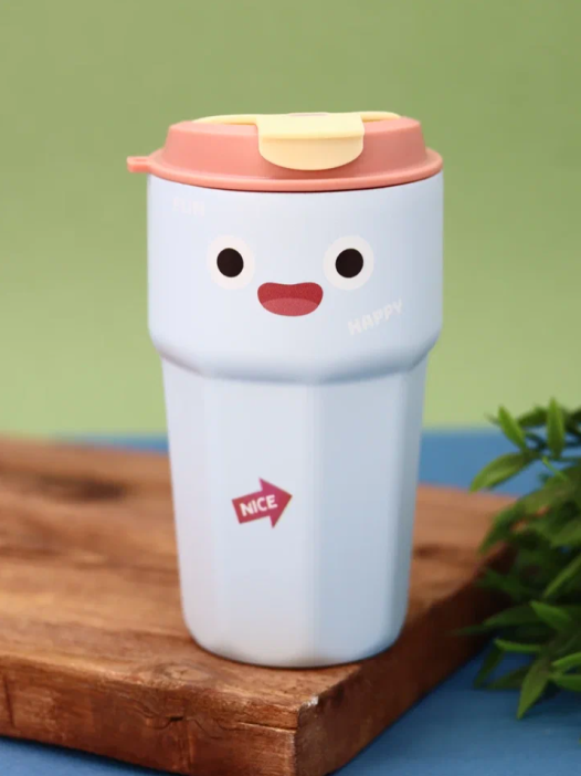 Термокружка «Funny face», yellow (450 мл) 