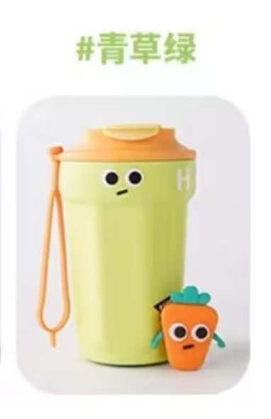 Термокружка «Funny face», yellow (450 мл) 