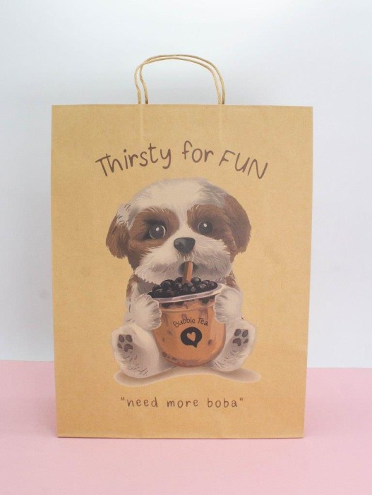 Пакет подарочный крафтовый «Dogkiss», BOBA (32*42*11) 