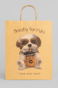 Пакет подарочный крафтовый «Dogkiss», BOBA (32*42*11)