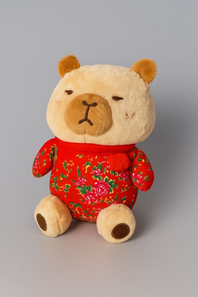 Мягкая игрушка (3+) "Капибара", красная, 21 см