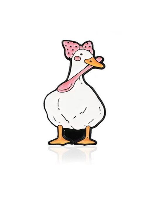 Значок металлический iLikeGift &quot;Goose in a bow&quot; 