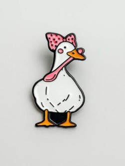 Значок металлический iLikeGift "Goose in a bow"