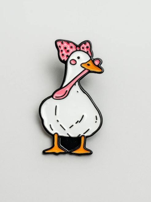 Значок металлический iLikeGift &quot;Goose in a bow&quot; 