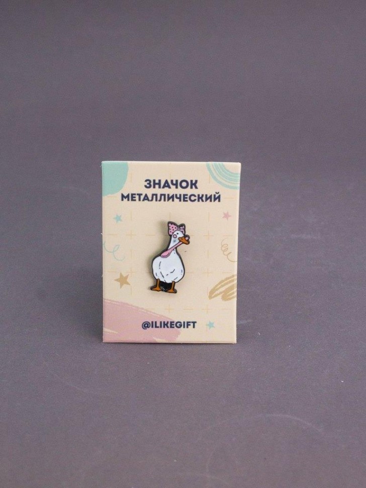 Значок металлический iLikeGift "Гусь в бантике"