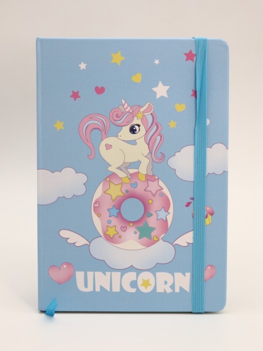 Блокнот (А5) &quot;Unicorn on the cloud&quot;, blue (14.5*21) 