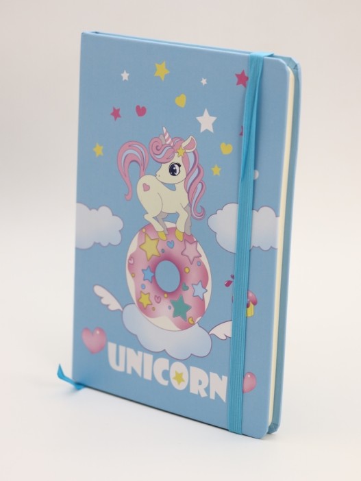 Блокнот (А5) &quot;Unicorn on the cloud&quot;, blue (14.5*21) 