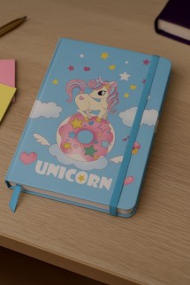 Блокнот (А5) "Unicorn on the cloud", blue (14.5*21)