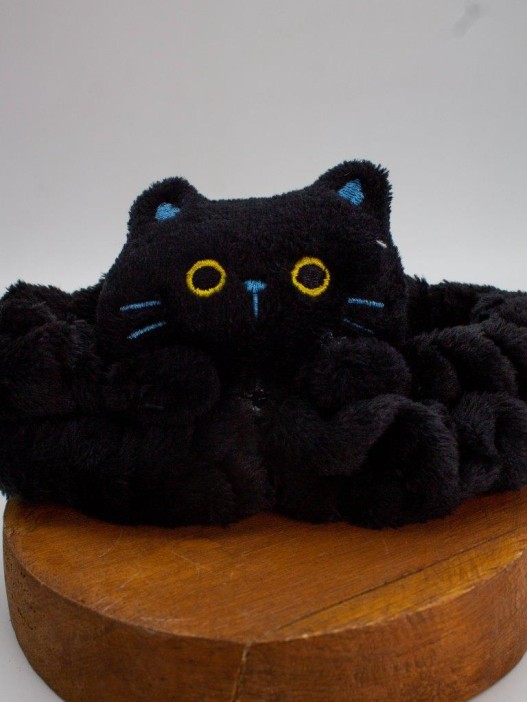 Повязка на голову GIRLY "Кот Фари", черная 