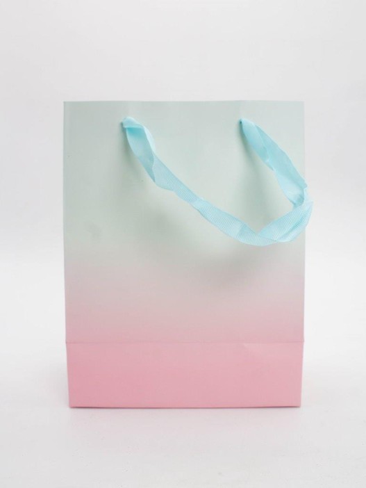 Пакет подарочный «Rainbow glitter», blue-pink (18*23*10) 