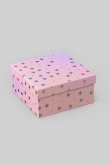 Подарочная коробка «Starry sky», pink (17*17*8)