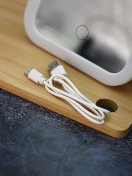 Зеркало настольное с подсветкой GIRLY &quot;Light bulbs&quot;, white 