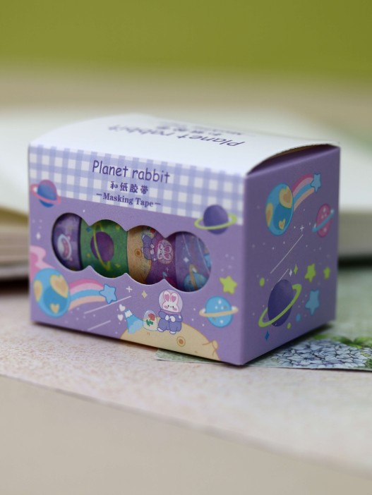 Набор декоративного скотча «Planet rabbit», purple 