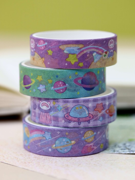 Набор декоративного скотча «Planet rabbit», purple 