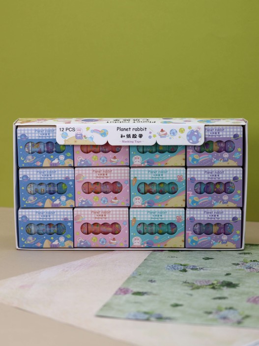 Набор декоративного скотча «Planet rabbit», purple 
