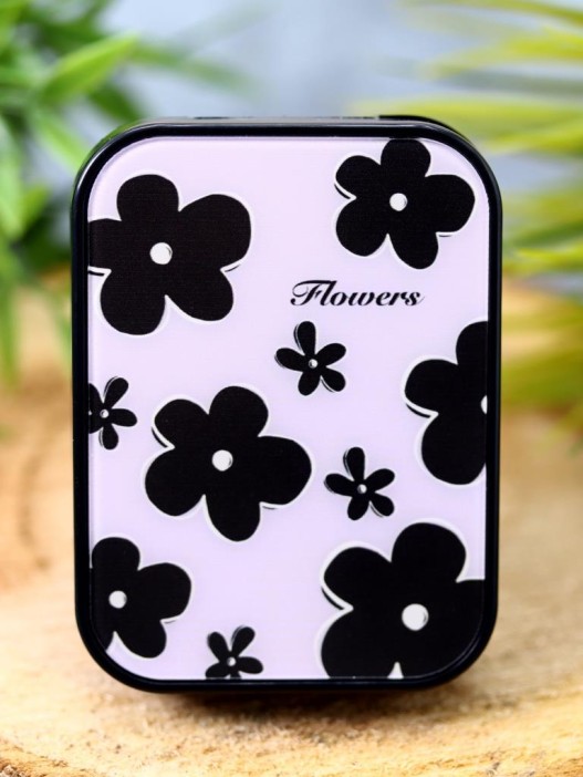 Контейнер для линз «Beautiful flowers», purple 
