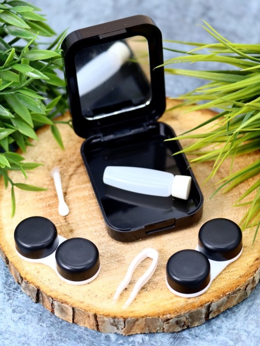 Контейнер для линз «Beautiful flowers», purple 