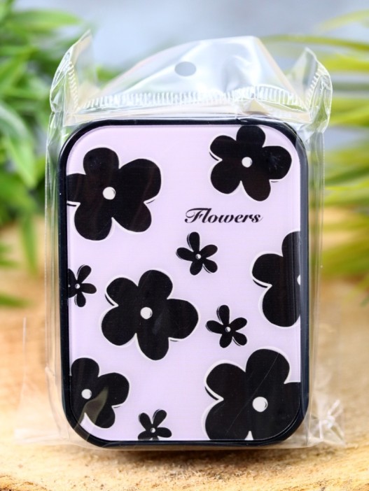 Контейнер для линз «Beautiful flowers», purple 