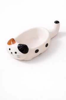 Набор керамических соусников 8шт. "Пятнистый котик", белый (10х4,5х2,5 см)