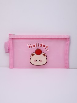 Пенал "Holiday bear", pink (11.6*19 см)
