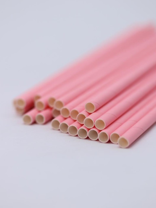 Трубочки одноразовые для напитков 25 шт. &quot;Party go&quot;, pink (197 мм) 