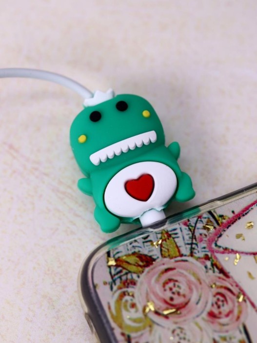 Защитная насадка для провода &quot;Love dino&quot;, green 