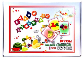 Магнитный набор "Буквы прилипалы. Фрукты"