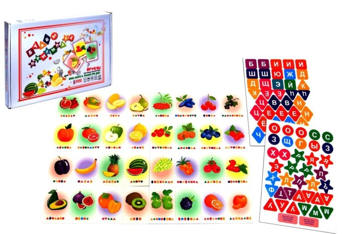 Магнитный набор &quot;Буквы прилипалы. Фрукты&quot; 