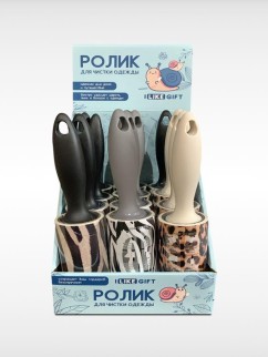 Ролик для чистки одежды &quot;Black and white stripe&quot;, 10 см*60 листов, шоу-бокс iLikeGift 12 шт.