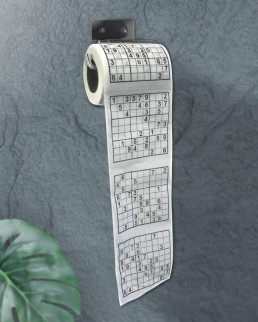 Сувенирная туалетная бумага «Судоку», двухслойная, 25 м (10х9 см)