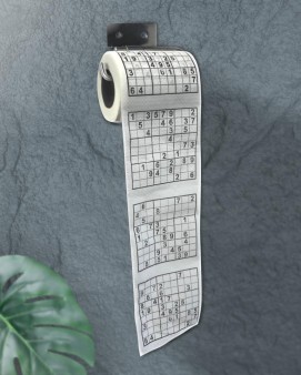 Сувенирная туалетная бумага «Судоку», двухслойная, 25 м (10х9 см)