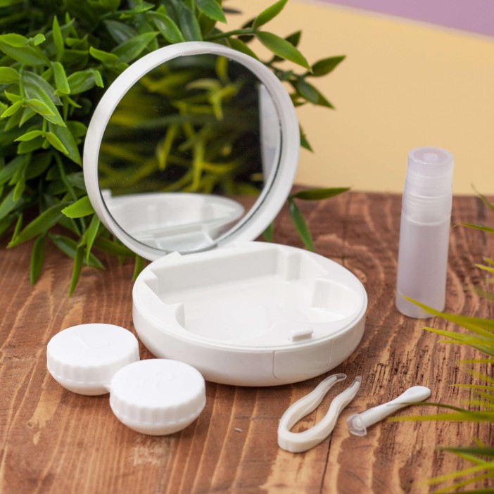 Контейнер для линз &quot;Girlin hat lamb&quot;, blue 