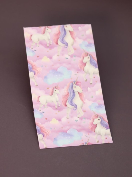 Набор подарочных пакетов+наклейки (6 шт.) &quot;Hello unicorn&quot;, 24*13*8 