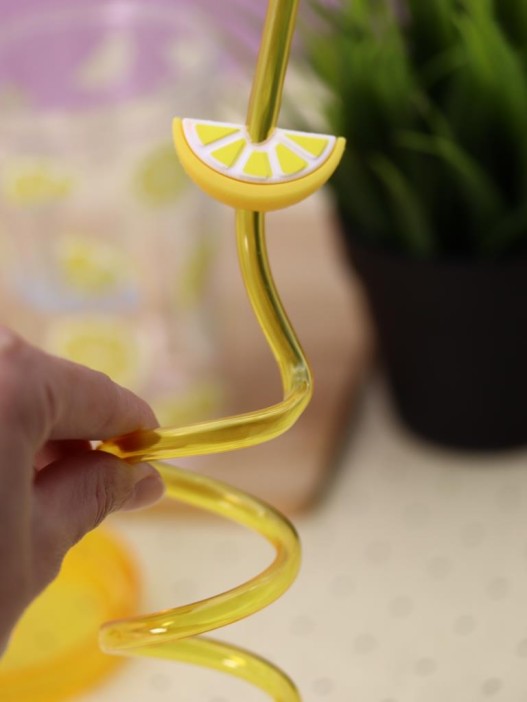 Тамблер iLikeGift &quot;Fruits party Lemon&quot;, yellow (380 ml) 