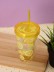 Тамблер iLikeGift "Fruits party Lemon", yellow (380 ml)